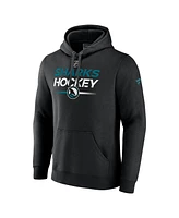 Fanatics Men's San Jose Sharks Authentic Pro Alternate Wordmark Pullover Hoodie