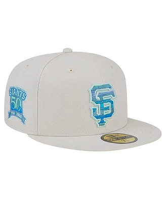 New Era Men's Khaki San Francisco Giants Stone Mist 59FIFTY Fitted Hat