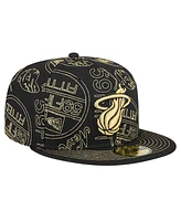 New Era Men's Miami Heat 59FIFTY Day Allover Print Stencil Fitted Hat