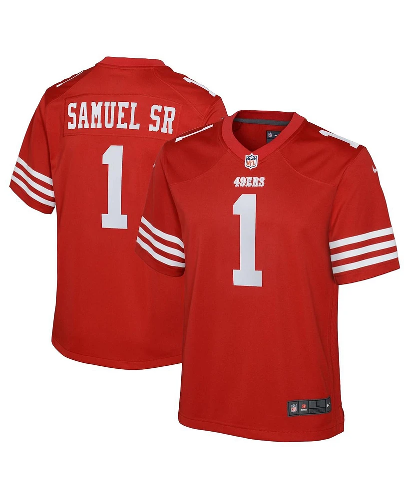 Nike Big Boys and Girls Deebo Samuel Sr Scarlet San Francisco 49ers Game Player Jersey