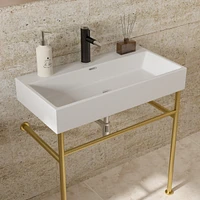 Streamdale Furniture 30" Bathroom Console Sink With Overflow