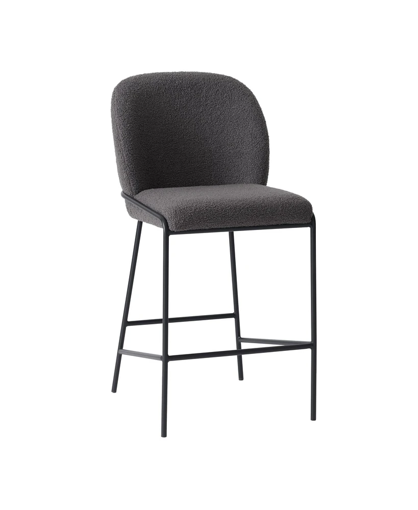 Amber & Emily Boucle Counter Height Bar Stool