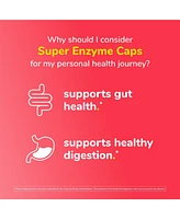 Twinlab Super Enzyme Caps - Constipation Supplement with Digestive Enzymes - 50 Capsules (Pack of 4)