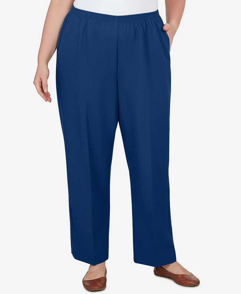 Alfred Dunner Plus Classic Accord Elastic Waist Short Length Pant