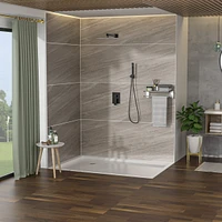 Shower Set - 10 Inch Square Shower Set, Dual Shower Heads, Simple Classic Shaped