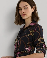 Lauren Ralph Lauren Women's Belted Floral Shirtdress