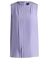 Boss by Hugo Boss Women's Pleat-Front Sleeveless Blouse