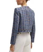 Boss by Hugo Women's Tweed Regular-Fit Jacket