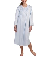 Miss Elaine Women's Embroidered Long-Sleeve Nightgown