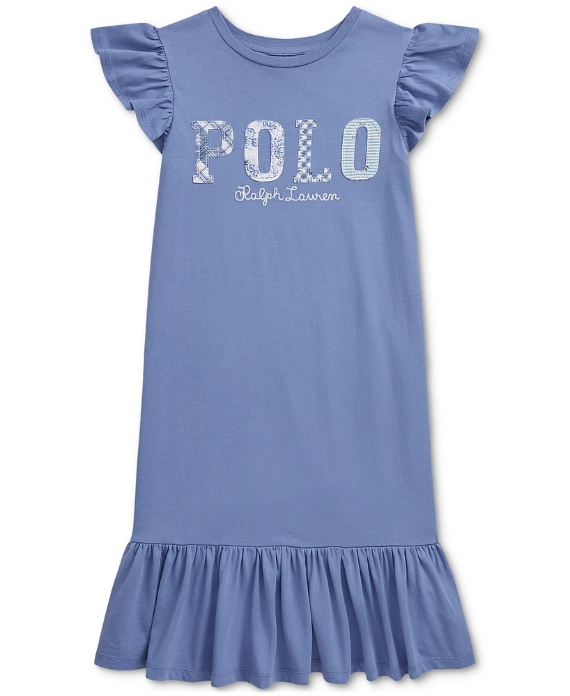 Polo Ralph Lauren Big Girls Mixed-Logo Cotton Jersey T-Shirt Dress