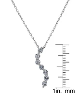 Macy's Silver-Plated Cubic Zirconia Journey Pendant Necklace