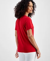 Holiday Lane Women's Anchor Crewneck Tee, Created for Macy's