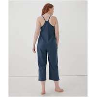 Pact Plus Size Cotton Cool Stretch Lounge Jumpsuit