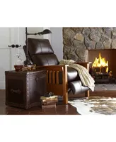 Harrison Leather Pushback Recliner, Created for Macy's