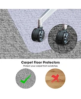 Yescom 48x36" Rectangle Pvc Floor Mat Studded Back 2.5mm for Low Pile Carpet Home Office Chairs