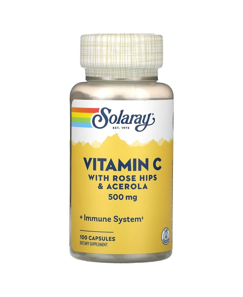 Solaray Vitamin C with Rose Hips & Acerola 500 mg