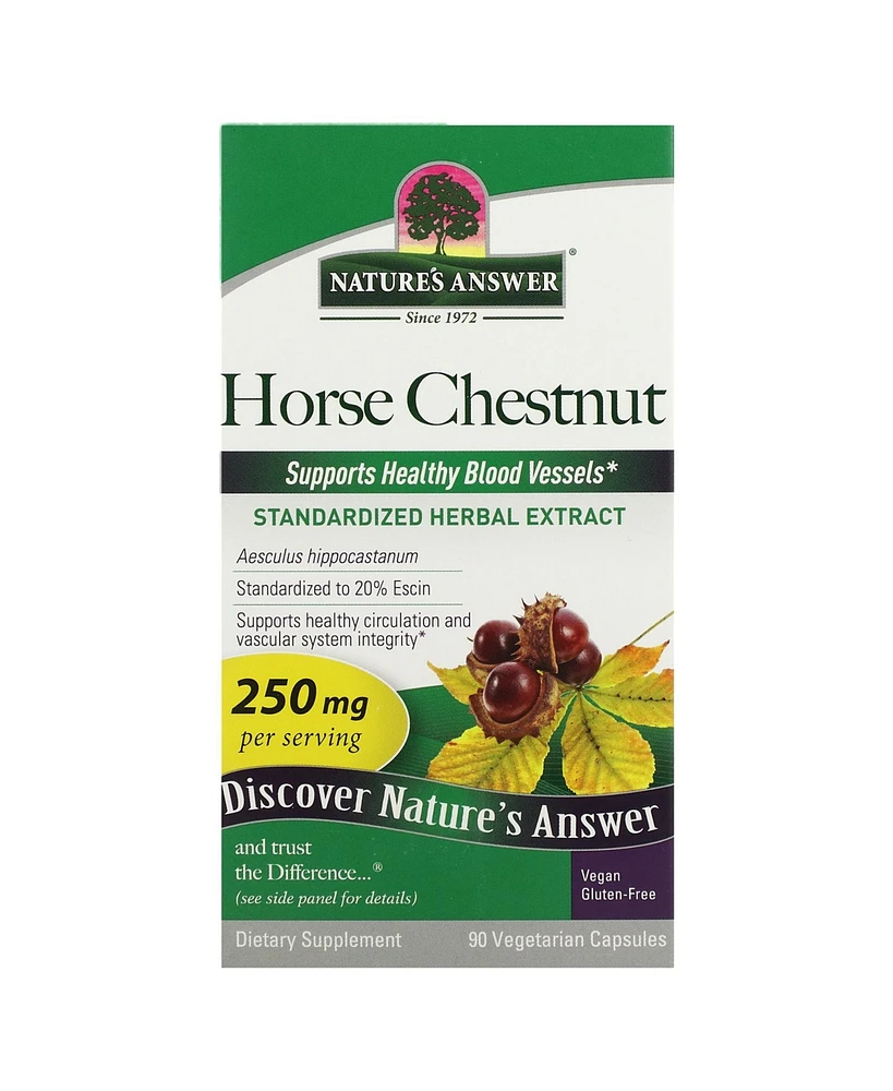 Nature's Answer Horse Chestnut 250 mg - 90 Vegetarian Capsules - Assorted Pre