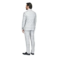 Gino Vitale Men's 3 Piece Slim Fit Tailored Check Suit