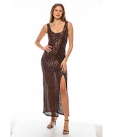 Bebe Women's Sequin Tank Gown