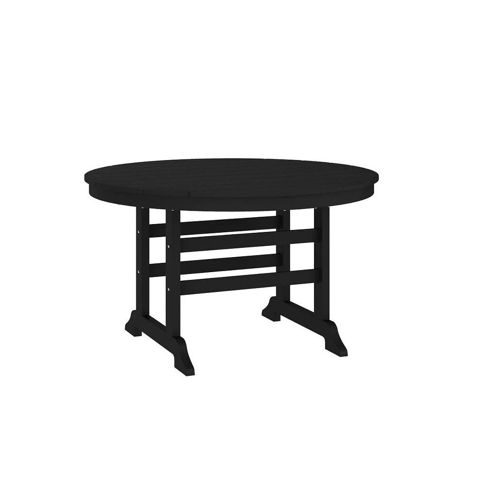 Merrick Lane Leary Dining Table For 4 All-Weather Recycled Hdpe