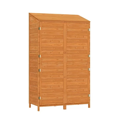 vidaXL Garden Shed Brown 40.2"x20.5"x68.7" Solid Wood Fir