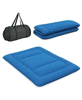 Slickblue Foldable Futon Mattress with Washable Cover and Carry Bag for Camping