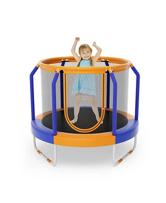 Slickblue Mini Trampoline with Enclosure and Heavy-duty Metal Frame