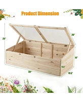 Sugift Wooden Garden Portable Greenhouse