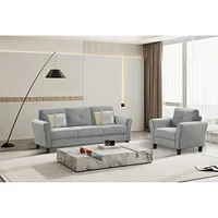 Simplie Fun Fashion Living Room Two Piece Sofa Set