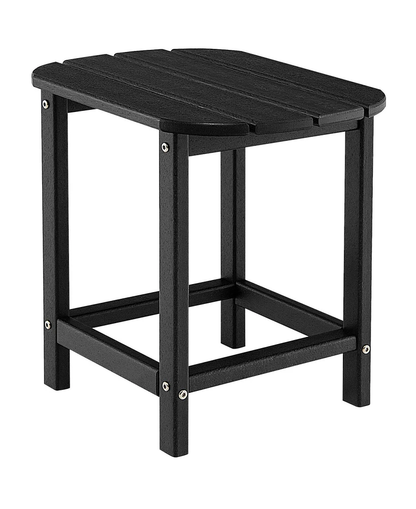 Slickblue 18 Inch Weather Resistant Side Table for Garden Yard Patio