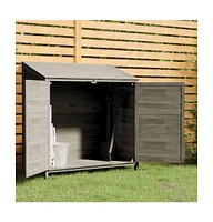 vidaXL Garden Shed Anthracite 40.2"x20.5"x44.1" Solid Wood Fir