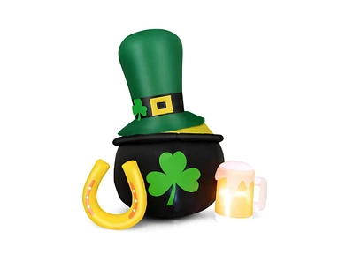 Slickblue 5 Feet St Patrick's Day Inflatable Decoration with Leprechaun Hat