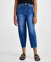 Gogo Jeans Juniors' High Rise Cropped Barrel