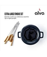 Alva Nori 2 Qt Enameled Cast Iron Fondue Set