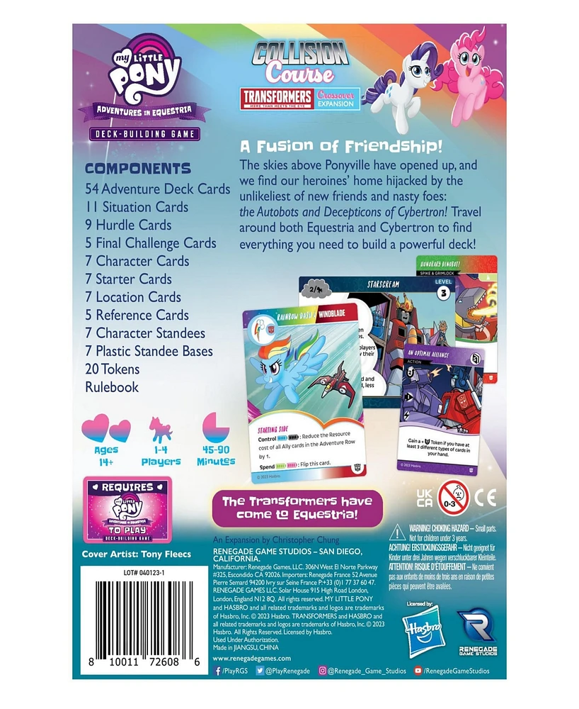 Renegade Games My Little Pony Dbg Collision Course A Transformers Crossover Expansion Game