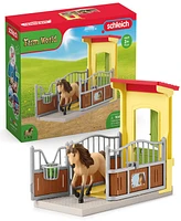 Schleich Farm World Pony Box With Iceland Pony Stallion Playset