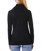 Melissa Paige Women's Chevron-Trimmed Cowl-Neck Sweater