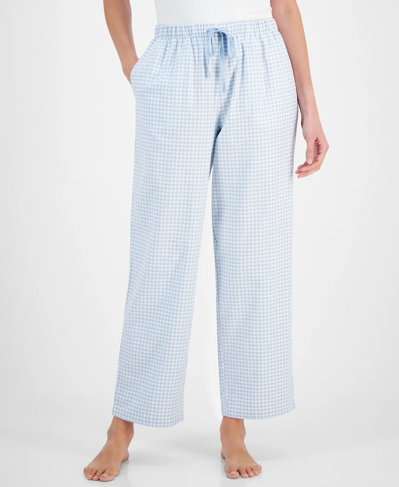 Charter Club Women's Cotton Flannel Plaid Pajama Pants, Created for Macy's