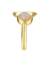 Unwritten Faux Opal Stone and Moon Bypass Ring