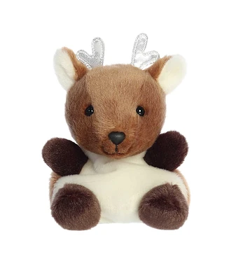 Aurora Mini Dash Reindeer Palm Pals Festive Plush Toy Brown 5"