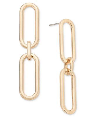 On 34th Paperclip Chain Double Drop Earrings, Created for Macy's