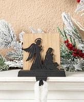 Glitzhome Christmas Metal Nativity Scene Stocking Holder, Set of 3