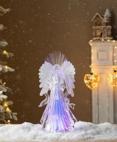 Glitzhome 12 H Acrylic Light Emitting Diode Color Changing Lighted Tabletop Angel Figurine