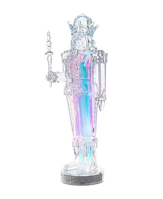 Glitzhome 18 H Acrylic Light Emitting Diode Color Changing Lighted Tabletop Nutcracker Figurine