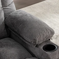 Ultimate Massage Recliner 8 Adjustable Points, Heating, Rocking, Cozy Fabric