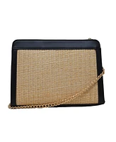 Bebe Marie Straw Crossbody Bag