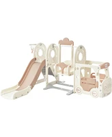 Simplie Fun Bus-themed Swing-n-Slide Play Structure