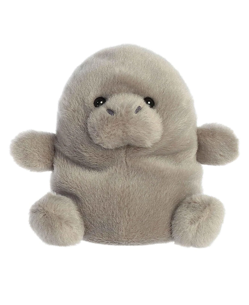 Aurora Mini Blubs Manatee Palm Pals Adorable Plush Toy Gray 5"