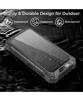 20,000mAh Power Bank- Convenient 4 Built-in Cables & Wireless Charging