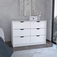 Basilea 4 Drawers Dresser, 2 Cabinets - White
